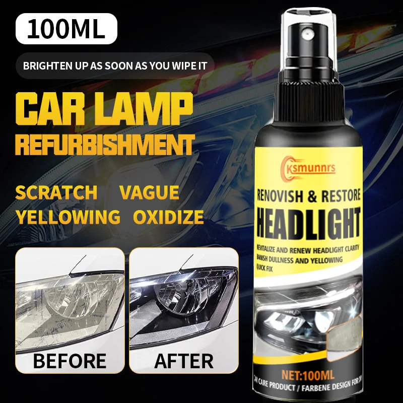 مرمم المصباح الأمامي 120 مل لقطع غيار السيارات - تأثير إصلاح قوي، وظيفة تلميع، عملية سهلة #5