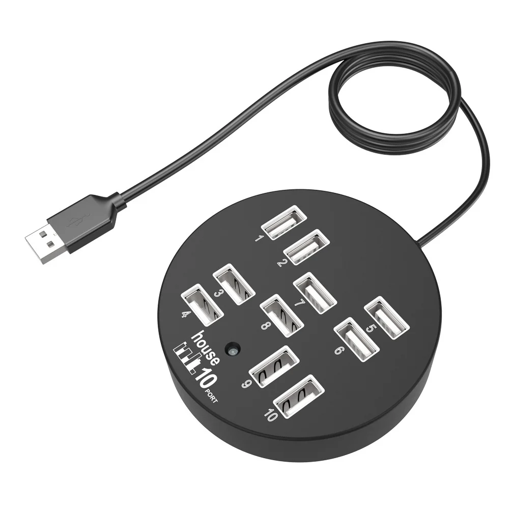

USB Hub for Laptops Computers Plastic Metal USB Extension Port Splitter High Speed Data Cable Multiple Ports Adapter