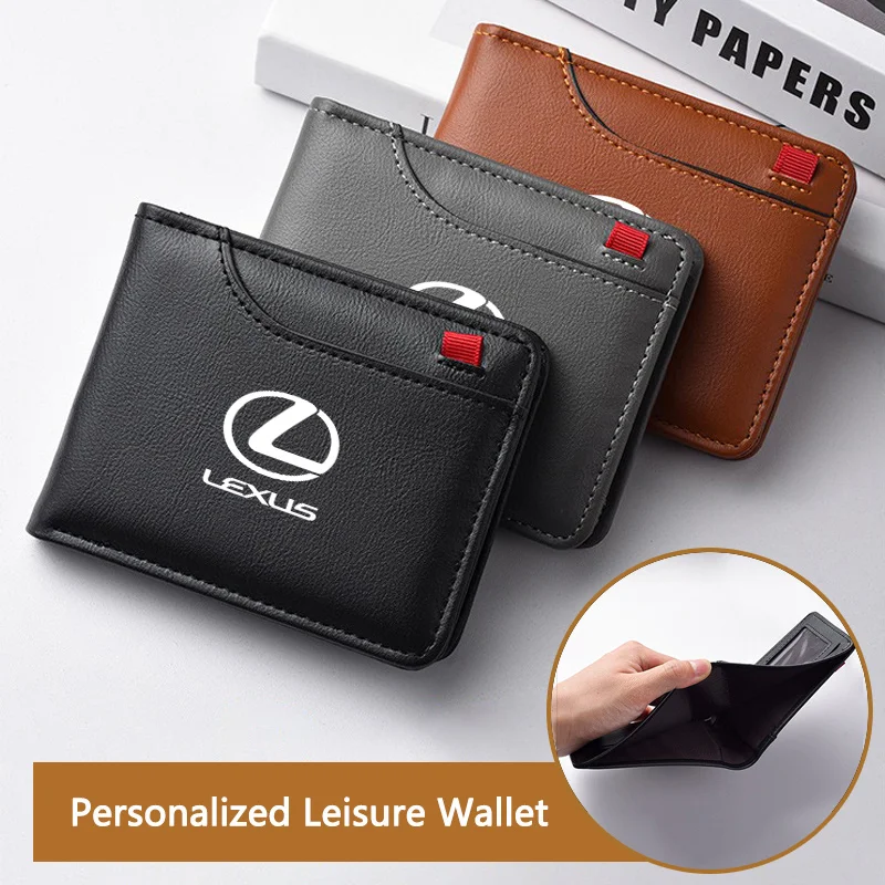 PU Leather Men's Wallet Car Driver License Case Card Holder For