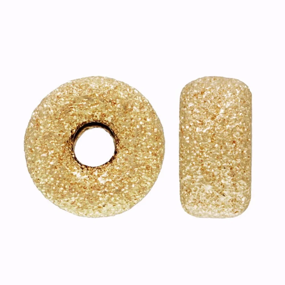 14K Gold Filled Stardust Donut Beads 3mm 4mm 5mm 6mm 7mm 8mm for Jewelry Making