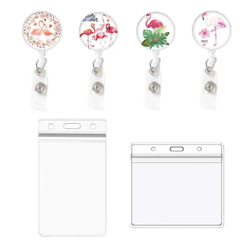 

Бейдж с красными птицами, держатель для удостоверения личности, удостоверения личности, шнурок для студентов, работников офиса, аксессуары