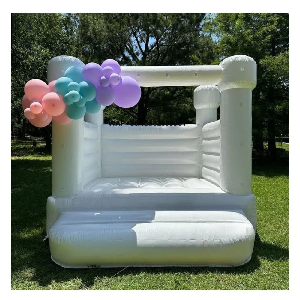 

White 8x8 Indoor Soft Play Equipment Kids Birthday Bouncy Castle Toddler Jumper Castle Inflatable Bounce House on Sale