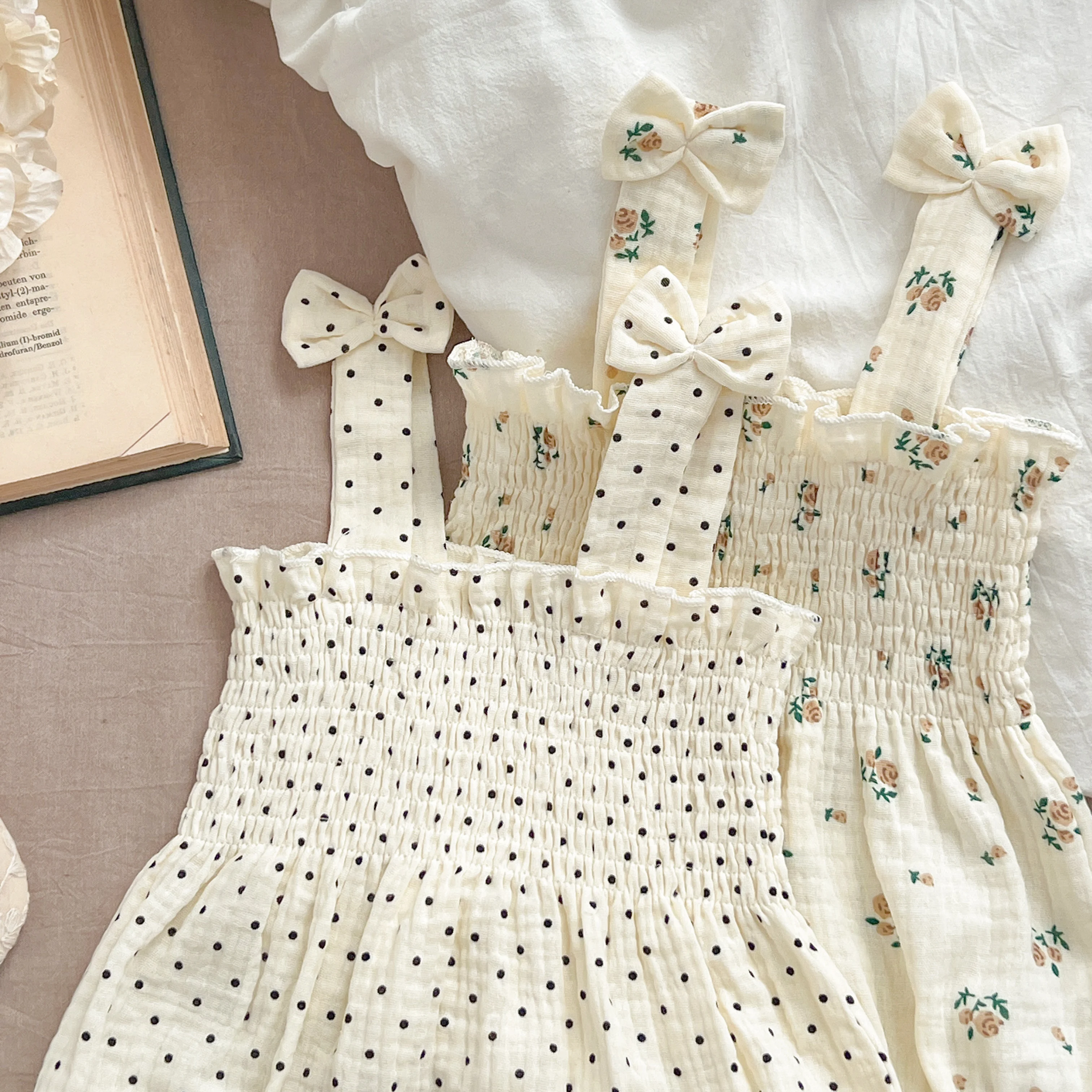 Sommer Outfit Kinder Baby Kleidung Baumwolle Ärmellose Strampler Neugeborene Mädchen Kleidung Kleinkinder Blume Bogen Kinder einteiliges Bodys – Detail 14