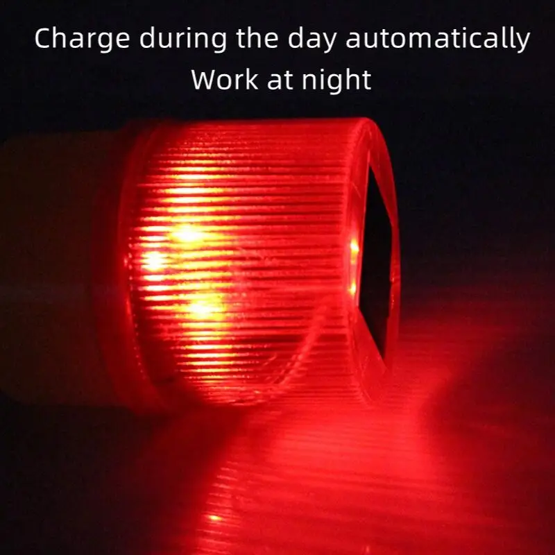 Voiture Truck Accessories Solar Energy LED Warning Light Stroboscope Traffic Construction Barricade Anti-theft  Flashing Light