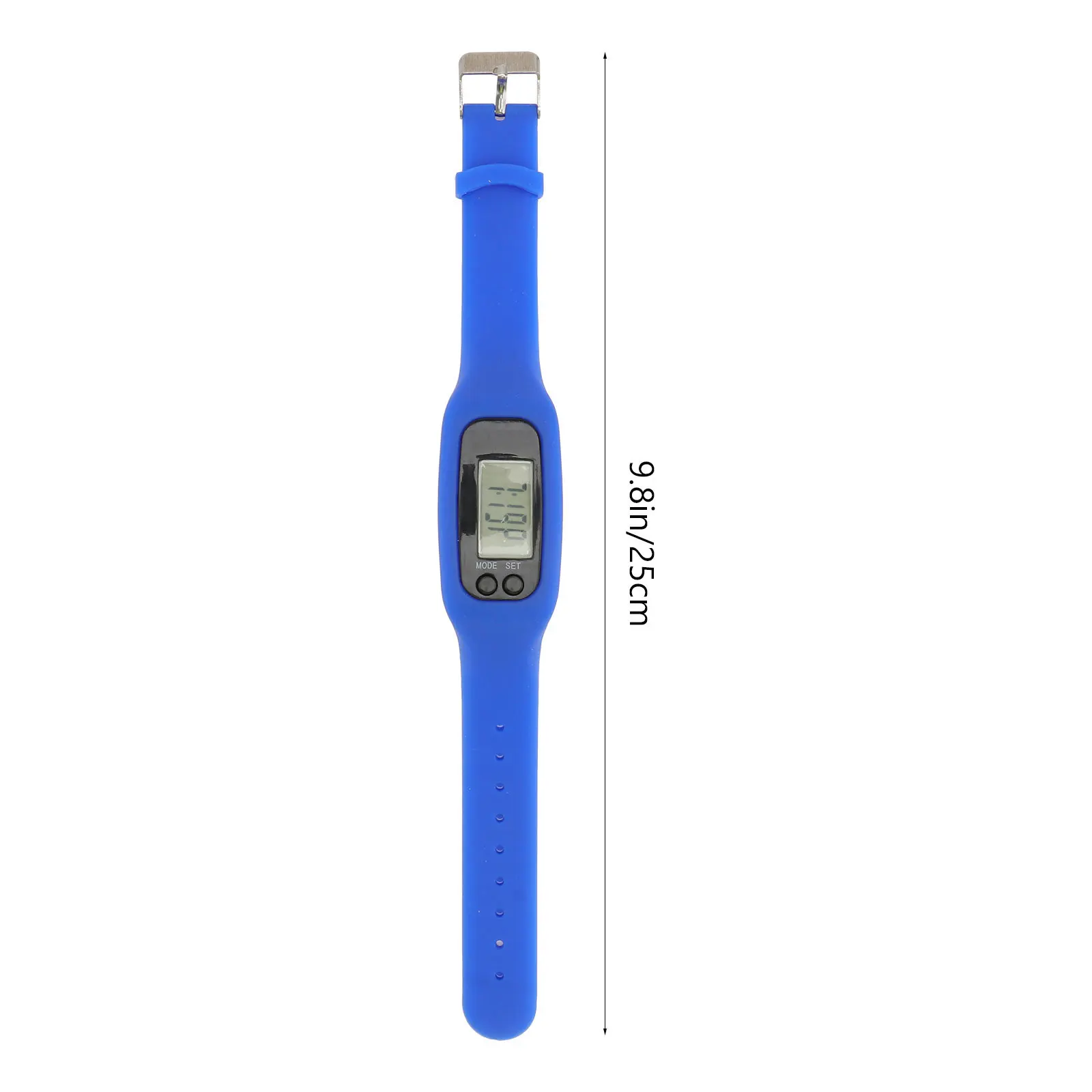 2Pcs Blue Electronic Watch Pedometer Step Counter Walking Distance Calorie LCD Bracelet Durable Longlasting Electronic Watch
