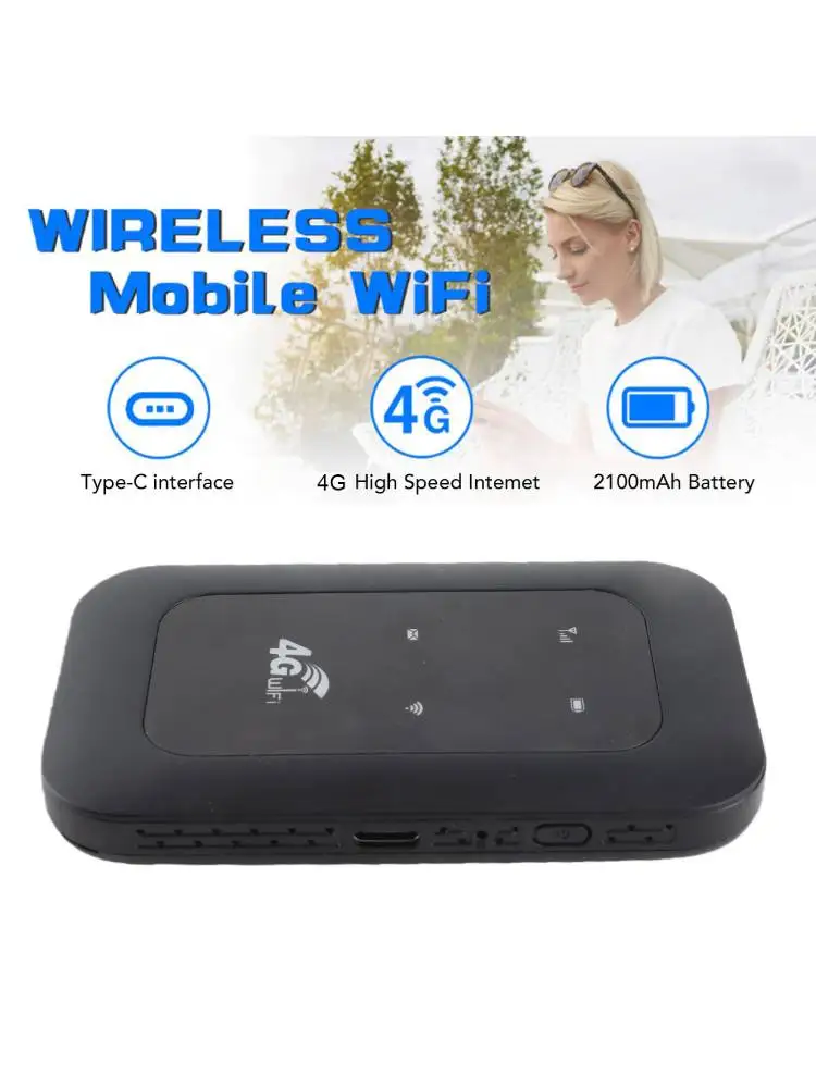 4G 5G LTE Mobile WiFi Router Hotspot unterstützt 10 verbundene Geräte für Reisen 300 Mbit/s Hochgeschwindigkeits-SIM-Kartensteckplatz Farb-LED-Anzeige
