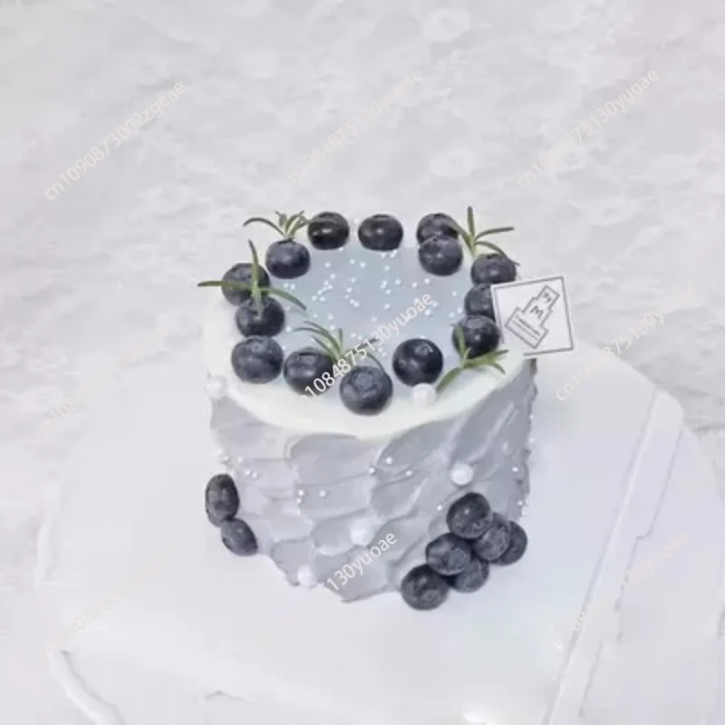 Simple Simulation Cream Cake Model Fake Birthday Cake Mold Plastic Decoration Cake shop Window Sample Display Photography Props