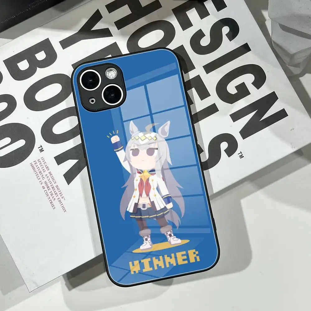 Casing Ponsel Uma Musume Pretty Derby Kaca Tempered UNTUK IPhone 15ProMAX 14 11 12 Pro 15 16 Plus 13 Pro MAX XR XS Cover