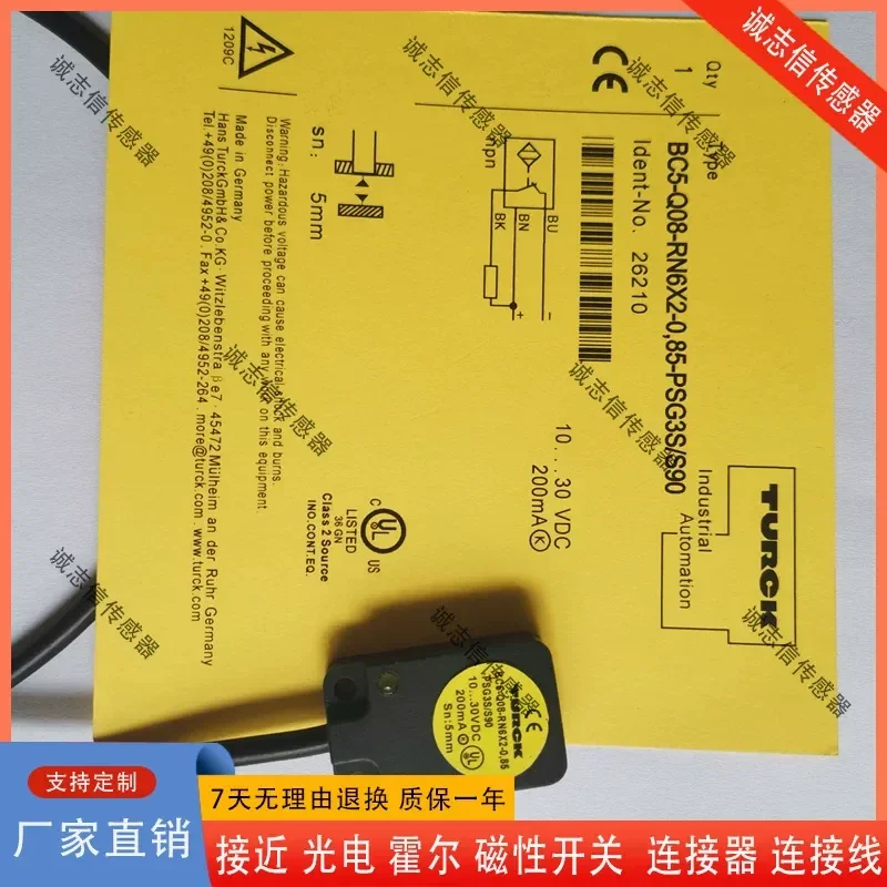For Turck BC5-Q08RN6X2-0.85-PSG3S/S90 Inductive Proximity Sensor Switch
