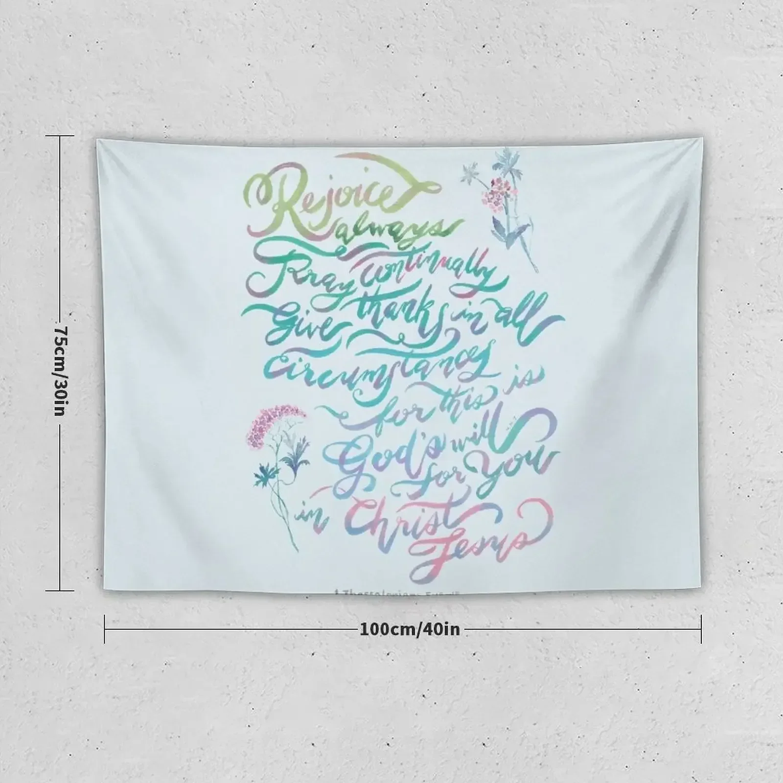 Rejoice Always - 1 Thessalonians 5:16~18 Tapestry Room Decor Korean Style Room Decor Cute Tapestry