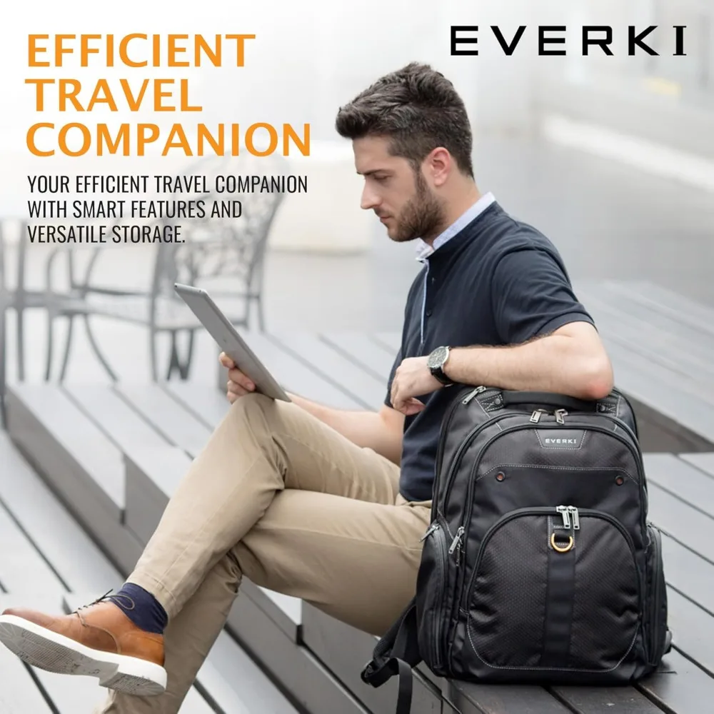 

Business Laptop Backpack - Women's or Men's Backpack for Work with 13" - 17.3" Adjustable Compartment