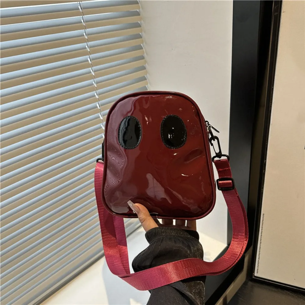 

Funny PU Halloween Ghost Bag Transparent Zipper Clear Shoulder Bag Waterproof Large Capacity Crossbody Bag Beach