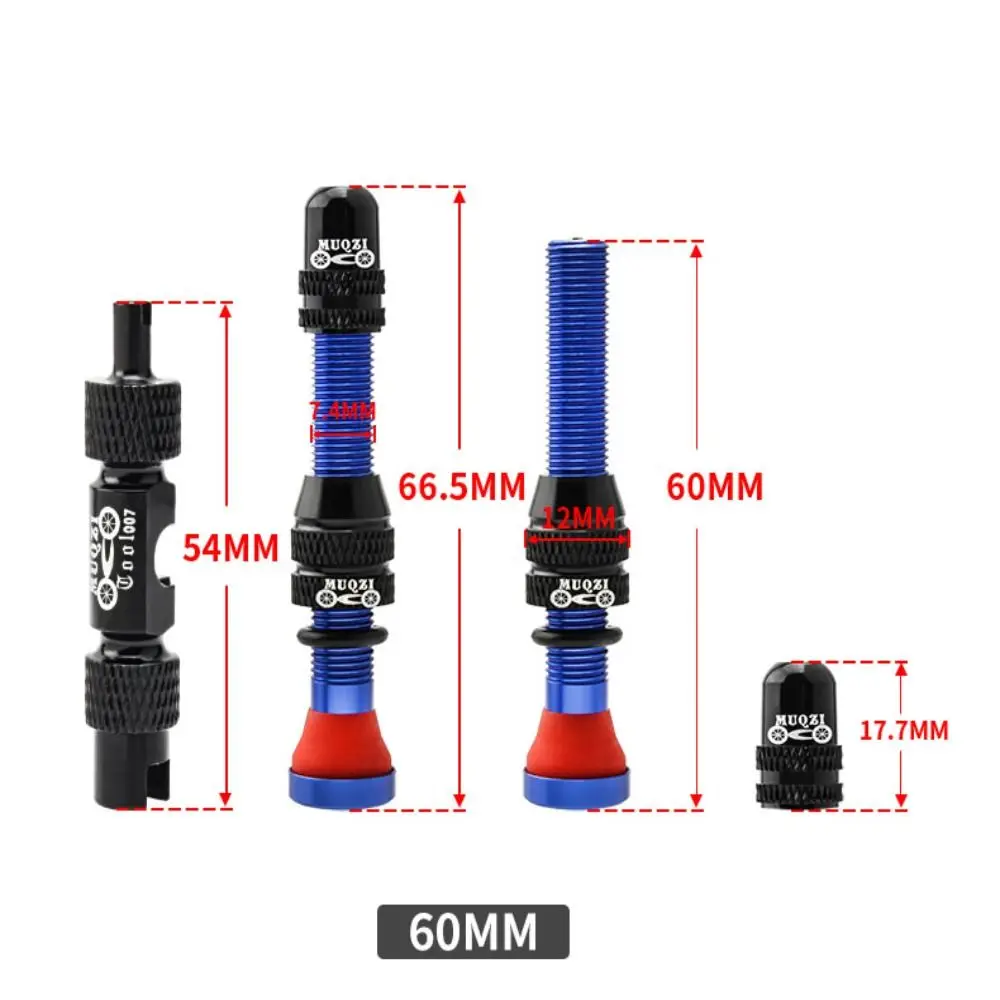 Valvola Schrader per bici da 40mm/60mm valvola per pneumatici Tubeless con chiave Tubeless pneumatico Valv resistenza alla corrosione resistenza all'abrasione