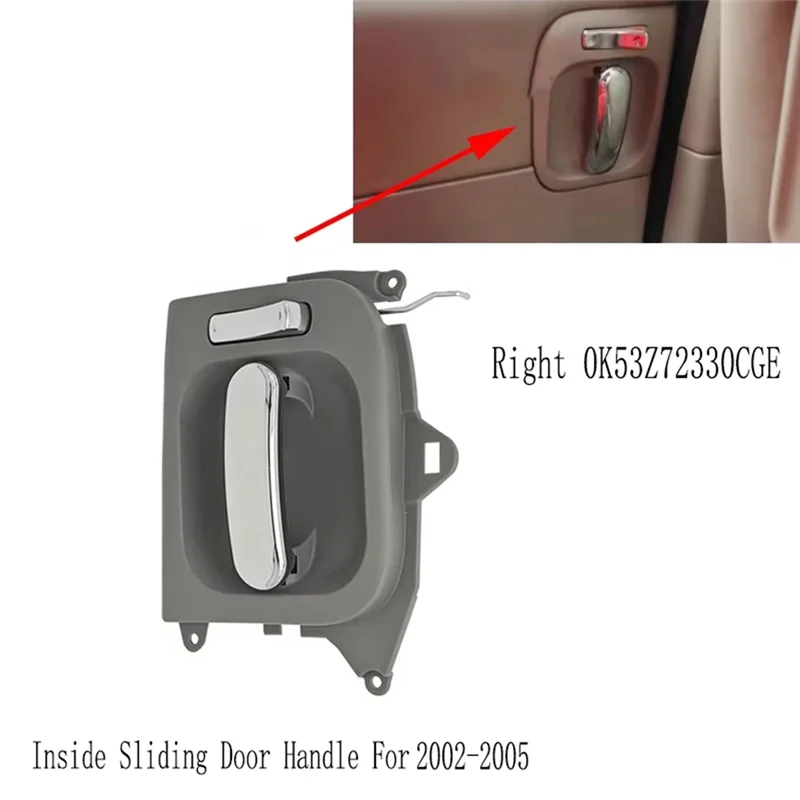 Rear Interior Sliding Door Handle For Kia Sedona Carnival 2002-2005 Rear Right 0K53Z72330CGE view 2