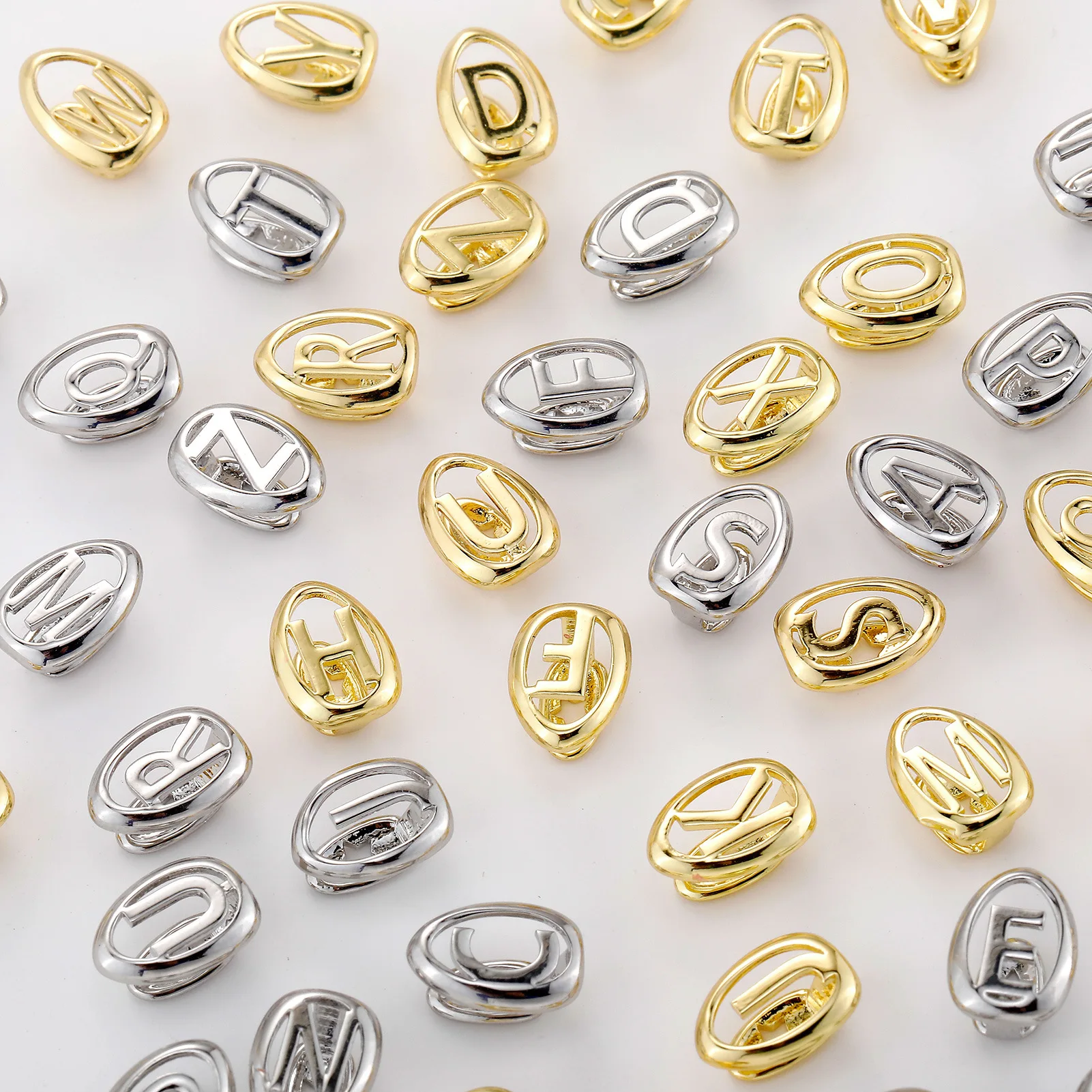 YOUNGX 26 الحروف الأولية الجوف الأسنان Grillz خمر لامعة كابيتال رسالة الأسنان قبعات للنساء الرجال المجوهرات هدية عيد ميلاد #4