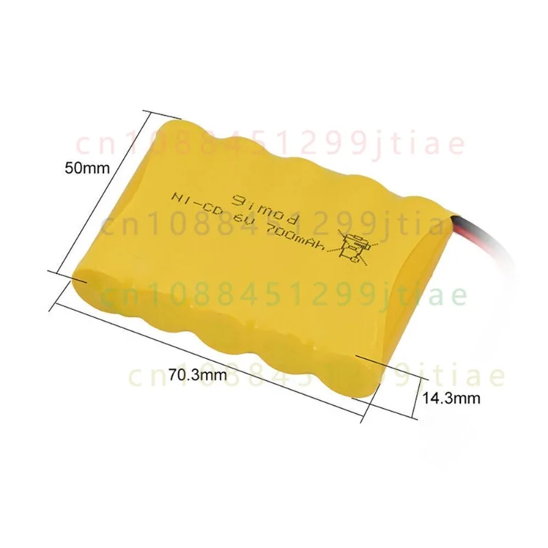 2 Pack 6.0V 700mAh Ni-Cd AA Battery Pack Rechargeable for RC Car Toys SM-2P Plug
