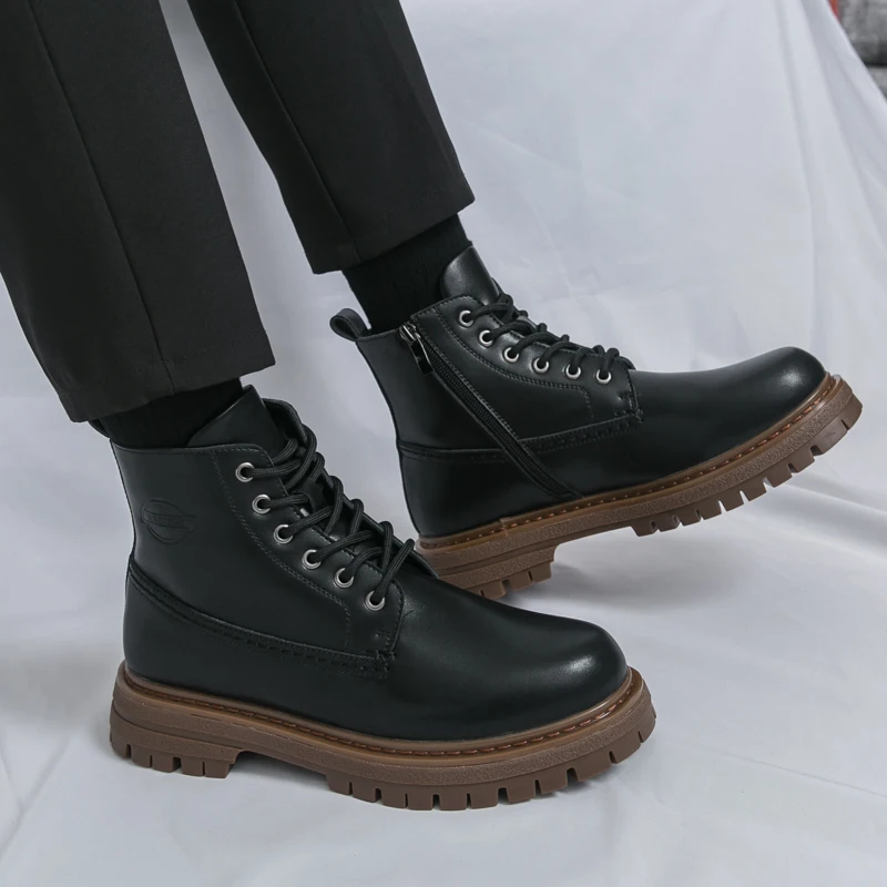 

Men's classic hot selling boots Minimalist casual style Party Business Office Party plus size Outdoor trendy Casual lace up