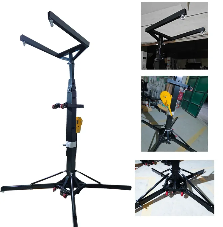 Heavy Duty Aluminum Wire Array Speaker Truss Bracket Foldable and Steel Structure Hand Lift System