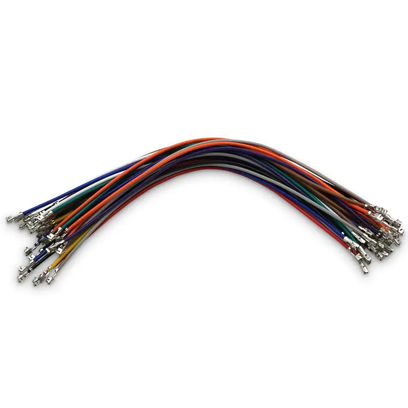 100Pcs Jst XH 2.54mm Without Housing Terminal Wire Single End Double Head Multicolor Cable 22/24/26AWG Wire Length 10cm~50cm