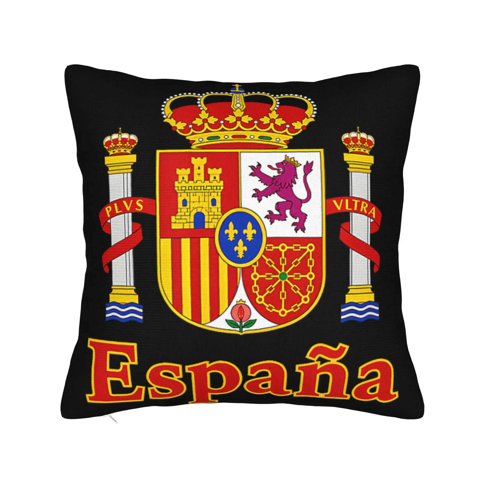 Pillow Cover Spain Shirt with Spanish Flag  Retro Trendy Pillow Case For Sofa Bedroom Home Decor Pillowcases