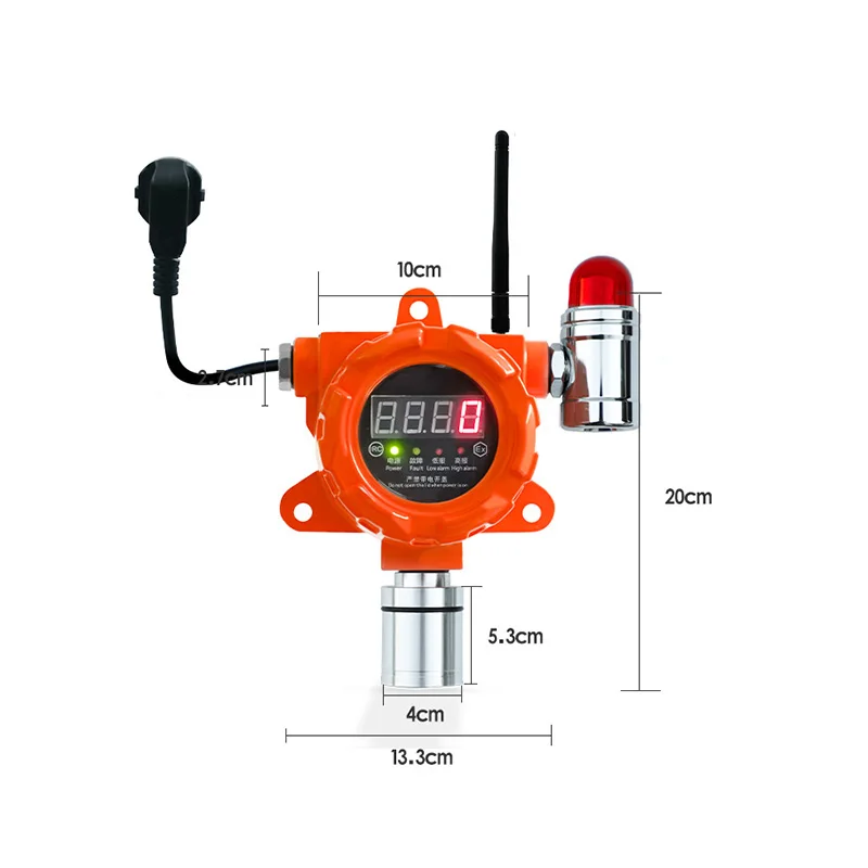 Detectores adequados para vazamento comercial do gás