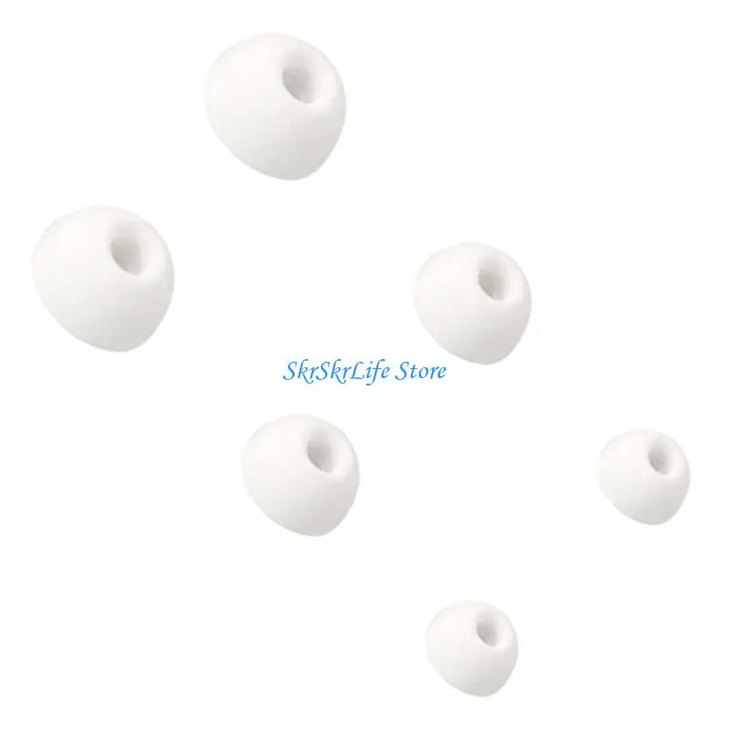 E65E Sweat Resistant L Silicone Eartips Replacement Set, 6 Piece In-Ear Wear Pack for Daily Use, Soft Comfort, and Spare Carry