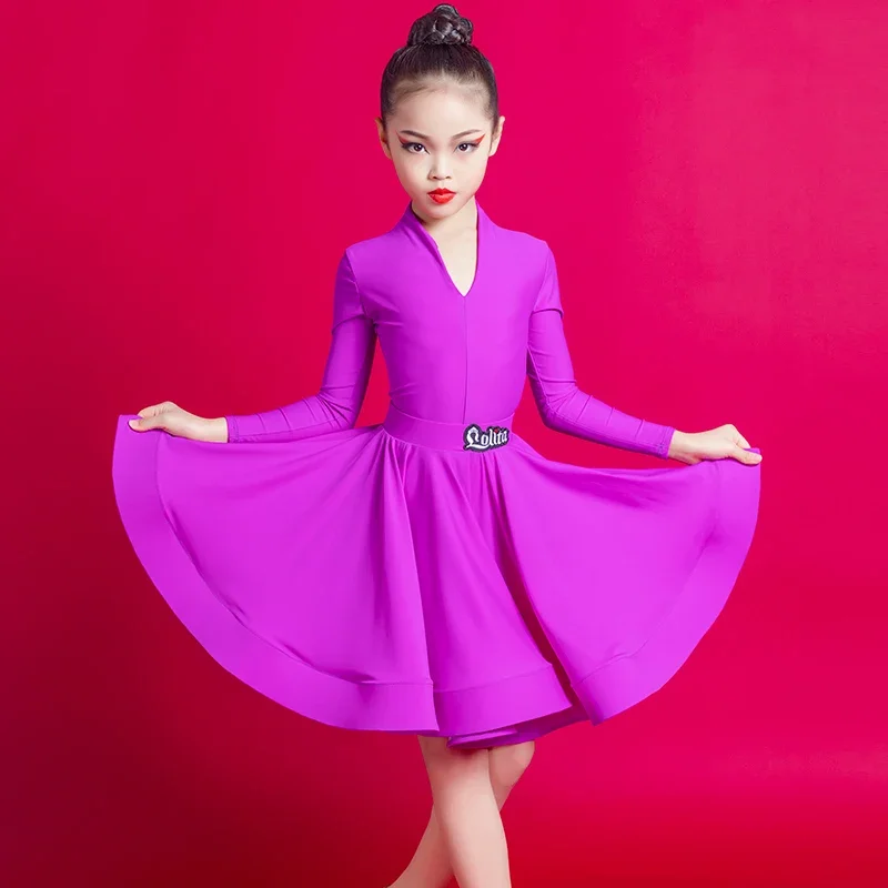 Costume da ballo latino per bambini Tango Salsa Stage Performance Kids Girls Rumba competizione pratica Dancewear Girl Evening Party