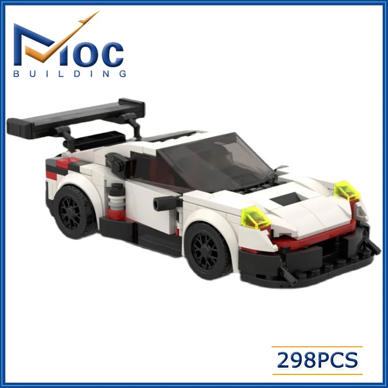 

298pcs Automobile Creativity UCS RSR Sports Car Model Building Block DIY Vehicle Assemble Bricks Toys for Children MOC-43399