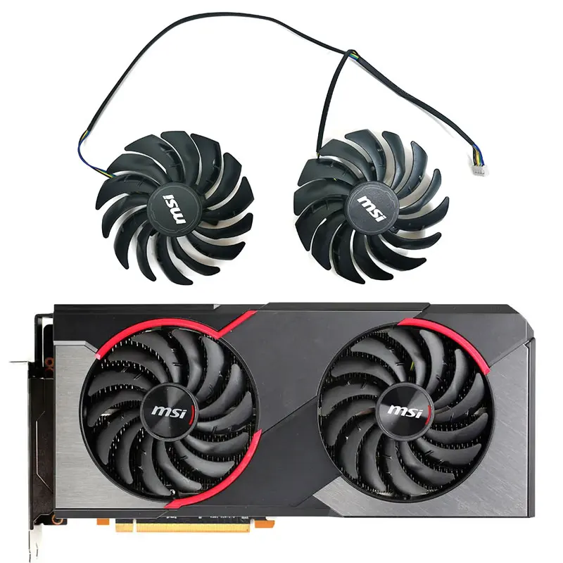 

MSI 95MM 4PIN PLD10010S12HH graphics card fan suitable for RX5700XT RX5700 RX5600 GAMING X graphics card cooling fan