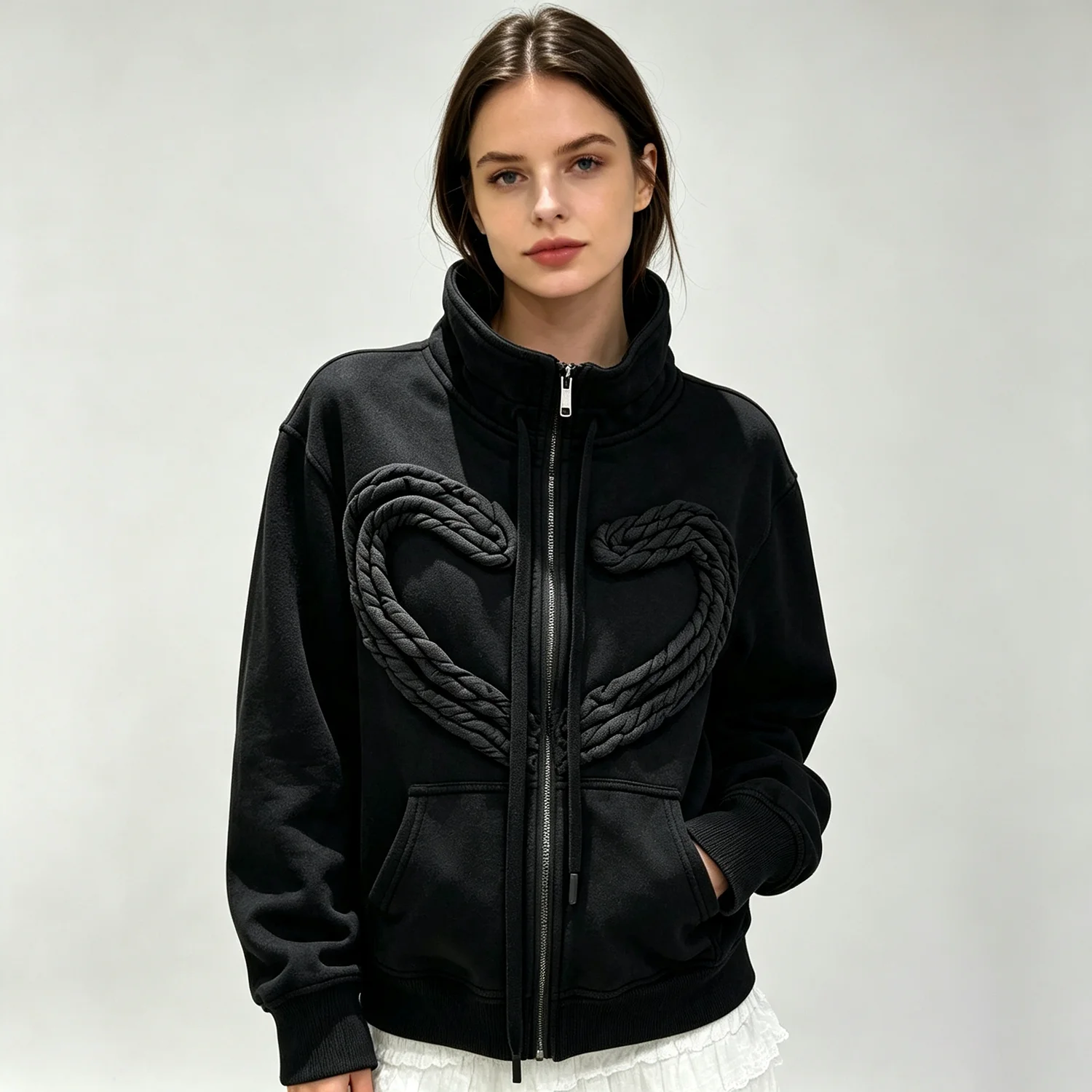 PUAL 2026 Damen Zip-Up Hoodie  – Embroidery Zip Up Hoodie Bewertung und Preis