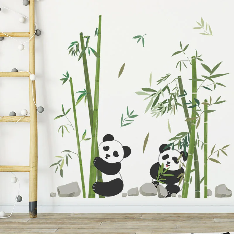 Panda Eat Bamboo Wall Decoration Living Room Bedroom Porch Layout Layout
