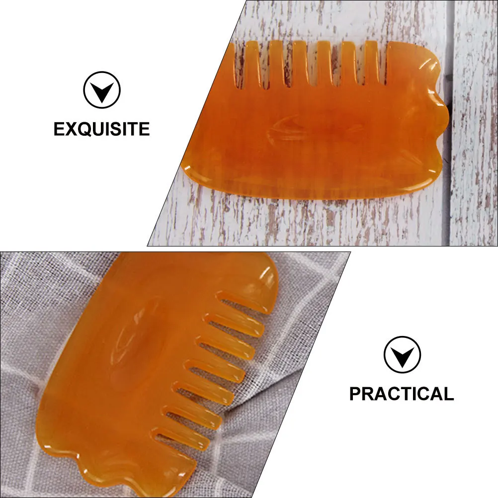 

4pcs Resin Massage Combs Orange Green For Scalp Head Body Scraping Board Tool Hair Care Massager Anti-Static Durable