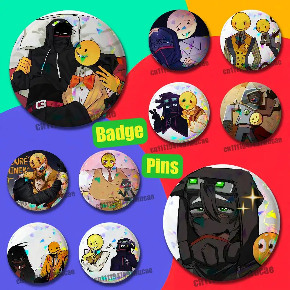 For Verity Thatmob Badge Cover DIY Pin Insignia Emblem Button Round Gift Cosplay Laser Film Case