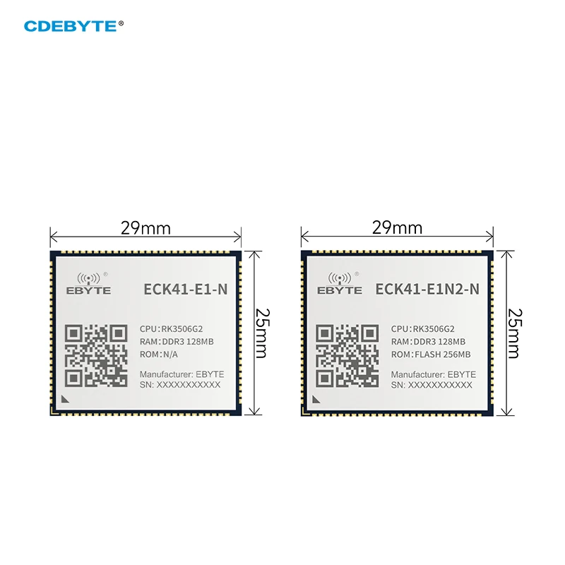RK3506G Core Board Triple-Core A7 CDEBYTE ECK41-E1N2-N ECB41-PGE1N2-N Raspberry Pi Linux Dual Ethernet Multi-core Heterogeneous