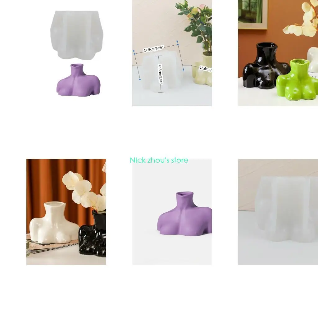 

E15E Silicone Resin Molds for Making Plants Pot Flower Pot Plants Holder