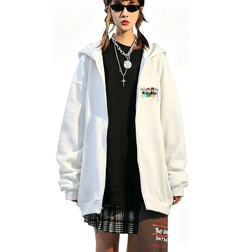 

LNGSHOT Kpop Fashion Jay Park Zipper Hoodie 4SHOBOIZ Merch Zip Up Jacket Men's Women Casual Fleece Cotton Zip Up Sweatshirt Coat
