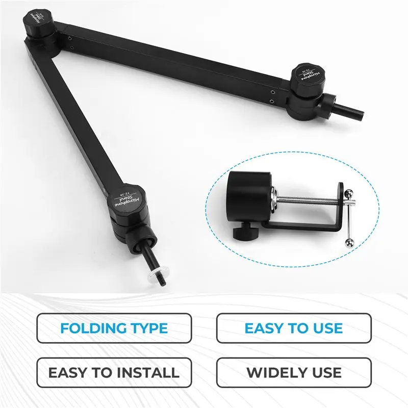 Scissor Stand Microphone Suspension Boom Foldable Recording Microphone Holder