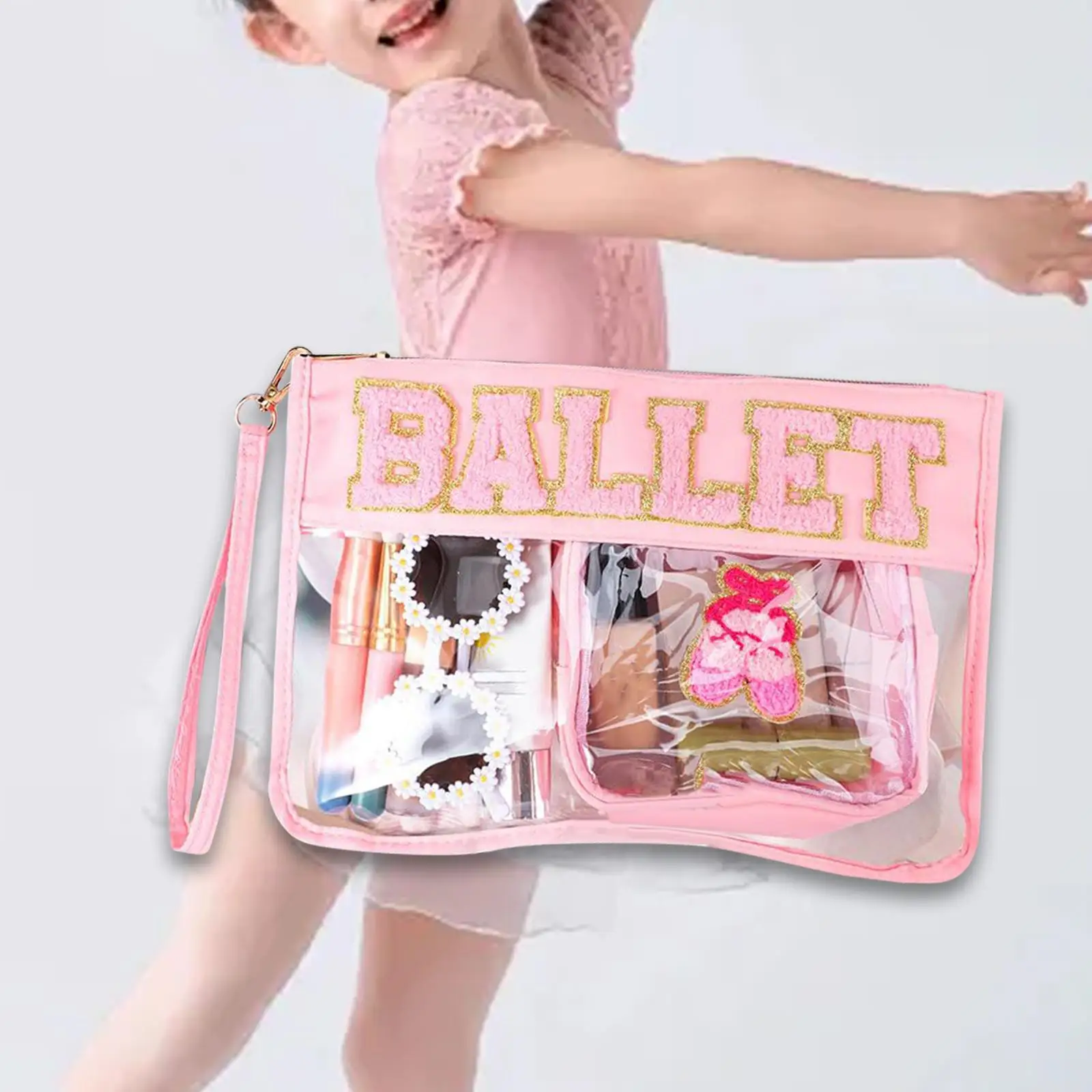 

2 шт., кошелек-органайзер для макияжа, ПВХ, ручная сумка для ванной комнаты, набор кистей для туалетных принадлежностей