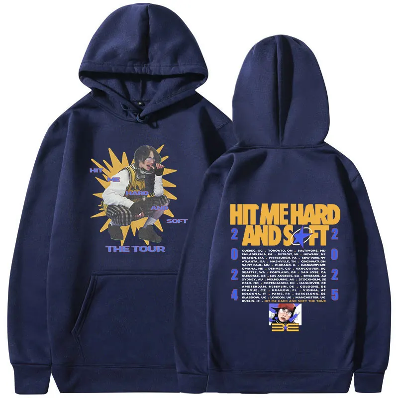 Hit Me Hard and Soft Tour 2024-2025 Hoodies Men Women Fashion Hip Hop Oversized Sweatshirt Casual Long Sleeve Pullover Fans Gift