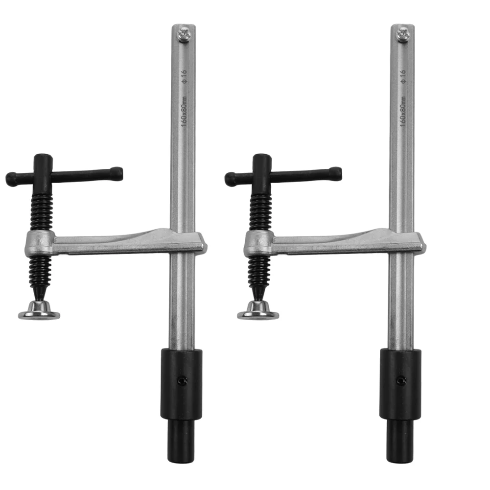 Clip da tavolo con morsetto per agitazione in metallo da 2 pezzi per panche per la lavorazione del legno, compatibili con diametro del foro di 16 mm per un bloccaggio stabile