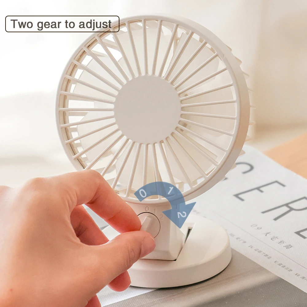 Foubotun-مروحة كهربائية صغيرة محمولة USB ، مروحة سطح مكتب شخصية ، تصميم شفرة طبقة مزدوجة ، مراوح واقفة للغرفة والتخييم