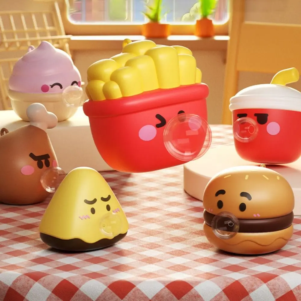 Soft Silicone Pop Bubble Squeeze Quick Rebound French Fries Hamburger Stress-relieving Relieve Anxiety Relaxation Spit Bubbles