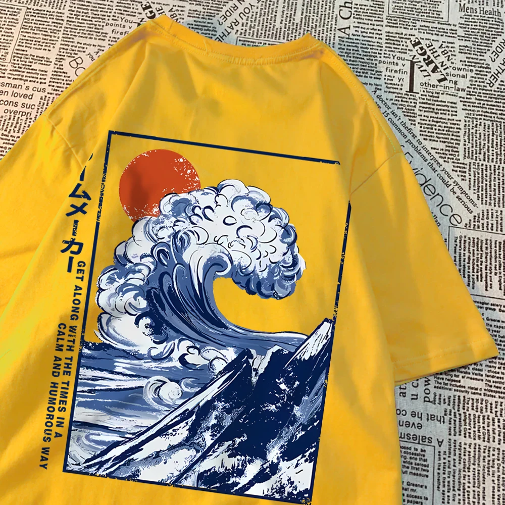 Get Along With The Times In A Calm And Humorous Way Tshirt Mens Oversize Short Sleeve Hip Hop Quality T Shirts Casual Soft Tops image 3