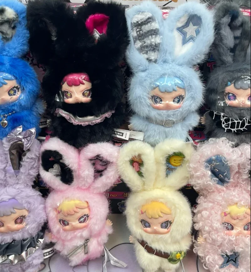 

Baby three Rebaby Doll Blind Box Runaway Sweetheart Escape Plan Fluffy Rabbit Keychain Pendant Collectible Anime Toy Gift