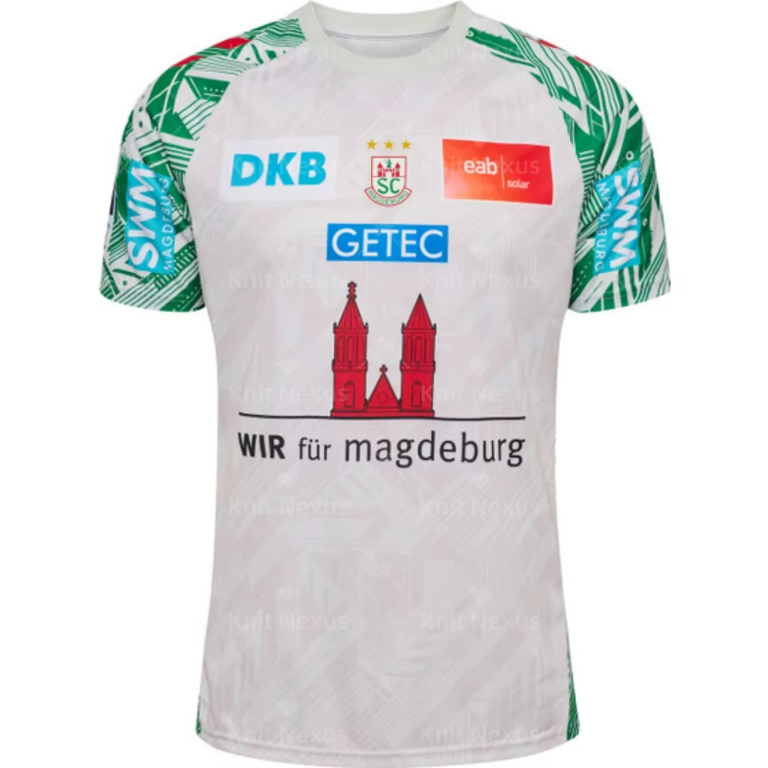 

25-26 SG Flensburg-Handewitt домашний трикотаж для гандбольного матча, осенняя спортивная быстросохнущая мужская футболка, детская одежда