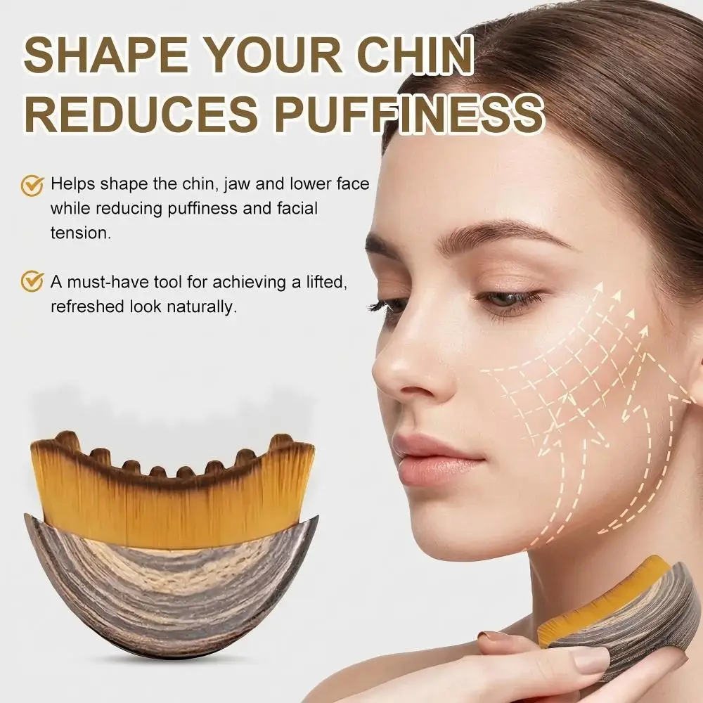 Lymphatic Drainage Face Brush Chin Jawline Sculpting Massager Double Chin Reducer Anti-Wrinkle Facial Slimming Shaper Tool - view 4