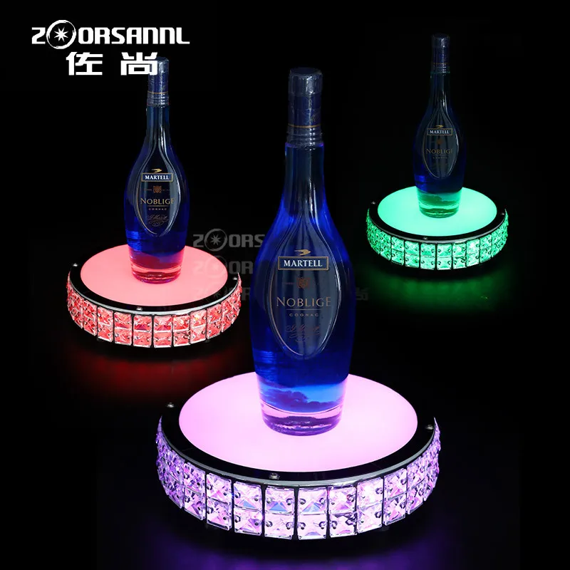 

Zoshang KTV ballroom atmosphere wine bar crystal champagne wine rack wine holder night led bar luminous bar