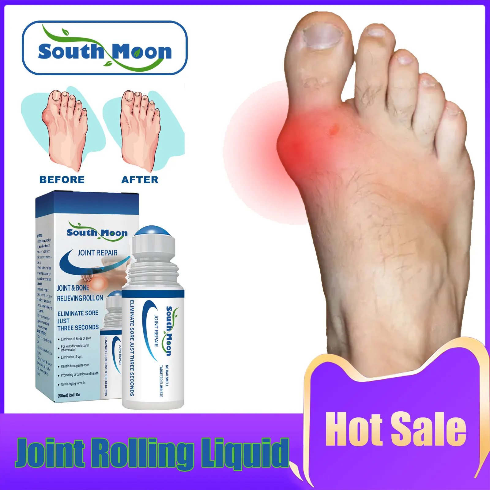 

Joint Bone Therapy Roll-On Ankle Soreness Pain Relief Muscle Sprain Treatment Relieve Swelling Ache Analgesic Roll-On Liquid