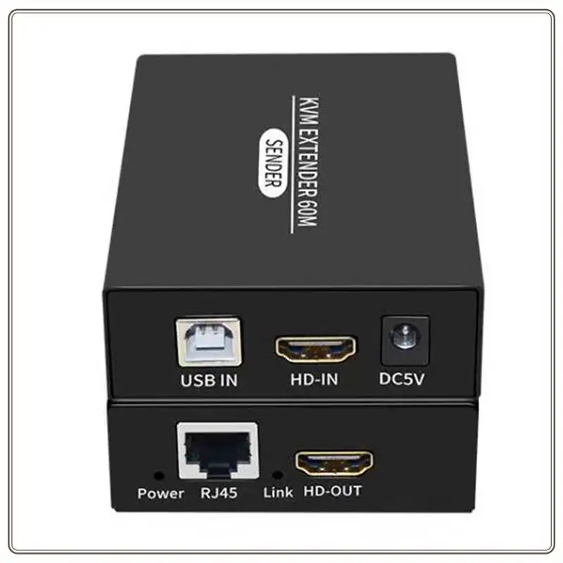 

Reliable--Compatible USB KVM Ethernet Extender Transmitter Receiver EU Plug Iron Long Range -Compatible Extender 1Set,HD