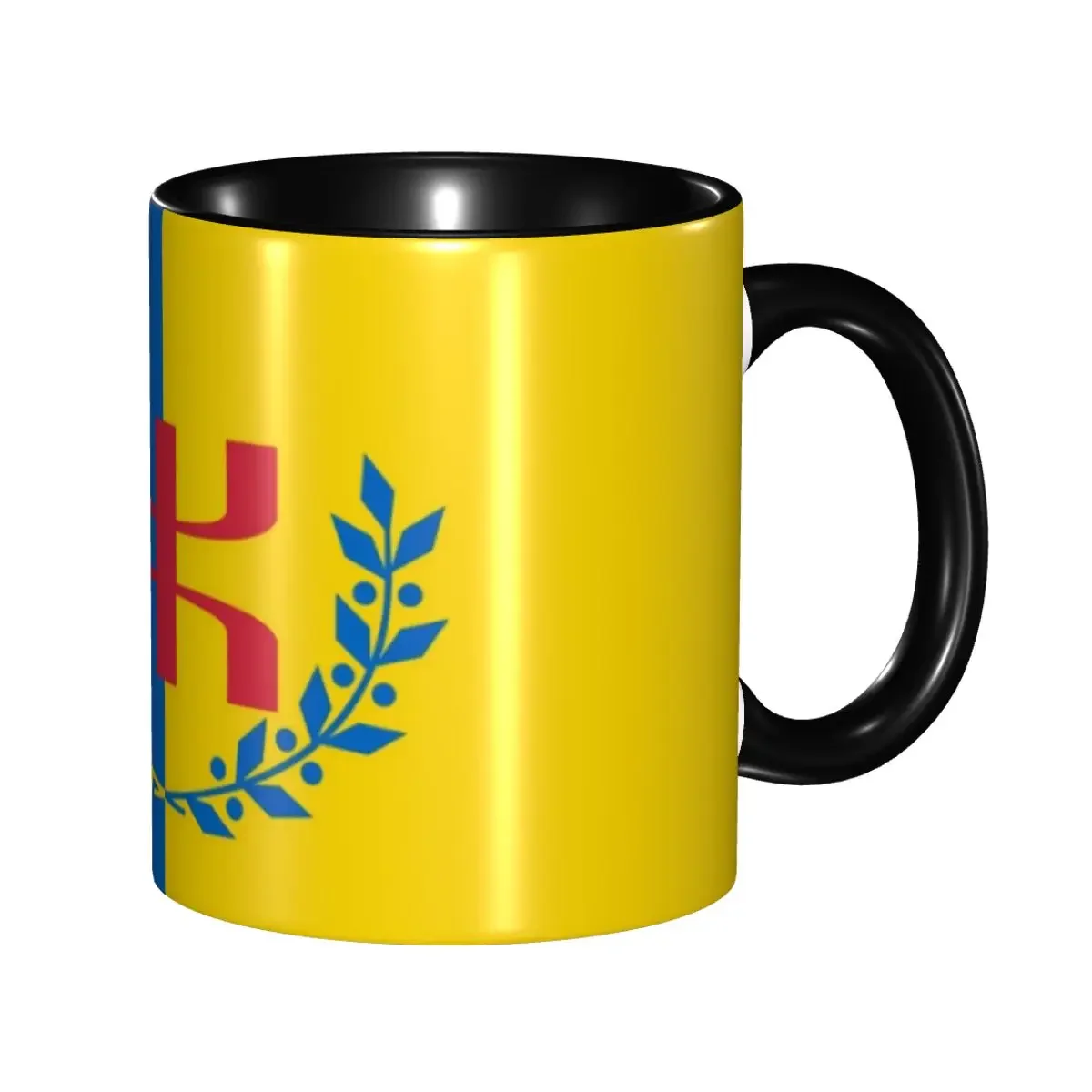 Amazigh Flag Coffee Mug DIY Custom Berber Amazir Imazighen Ceramic Milk Tea Mug Cup